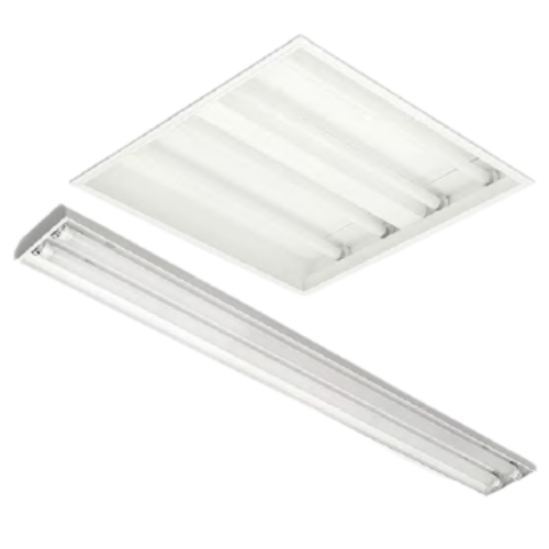 LUMINÁRIA DE EMBUTIR T8 HERMÉTICA E TAMPA COM DIFUSOR TRANSPARENTE CRISTAL